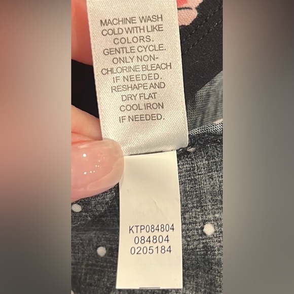 J.Jill black floral polka dot 3/4 sleeve tunic top size 2X - Picture 10 of 10